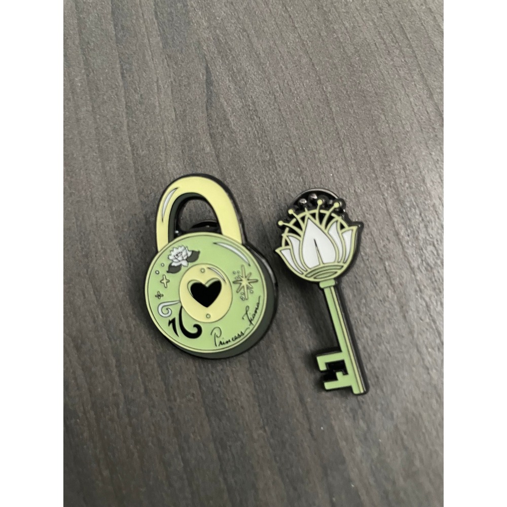 Disney Princess Tiana Mystery Pin Lock and Key Enamel Pin Set Loungefly